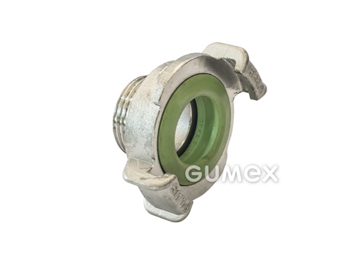 GEKA Schnellkupplung, Außengewinde G 1/2", 40bar, Dichtung Viton, -10°C/+150°C, Edelstahl, 